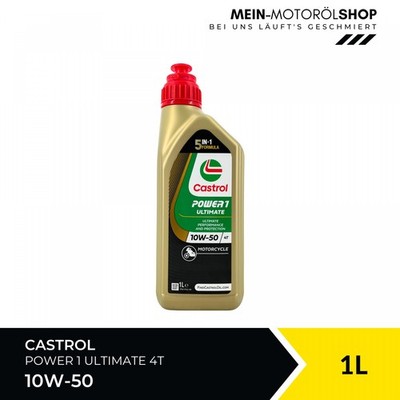 Castrol Power 1 Ultimate 4T 10W-50 JASO MA-2 API SN Motorradöl Motoröl 1 Liter