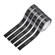 5 Pack Label Tape for  Embossing Tape 12mm 3D Emboss Labels, White on6502