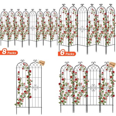 Metal Garden Trellis 60x15 71x20 87x20'' 2/4/6/8 PCS for Flower Plants Vegetables