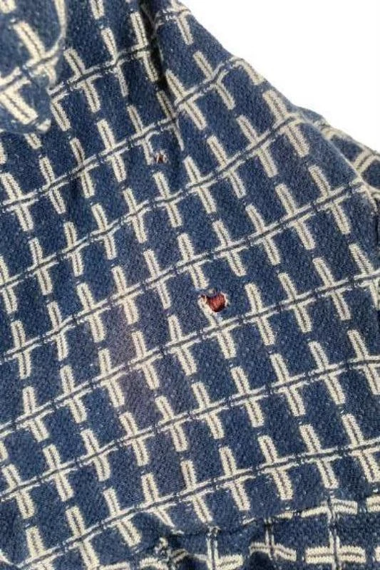 Ensemble Vtg Carol Brent Jupe Géométrique Bleu 2 Pièces Veste Taille Femme 18.5 - Photo 3/4