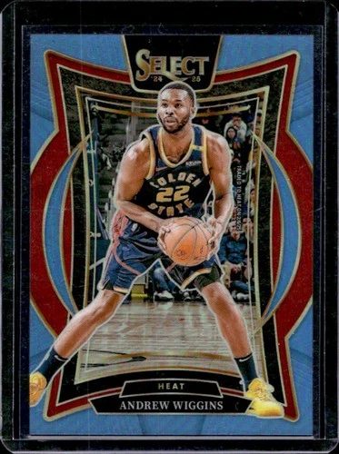 2024-25 Panini Select Andrew Wiggins Concourse Light Blue Prizm #/299 Heat