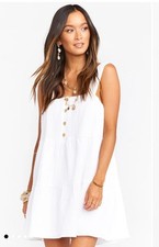 Show Me Your MuMu Marissa White Mini Dress Thick Straps. Women’s XL