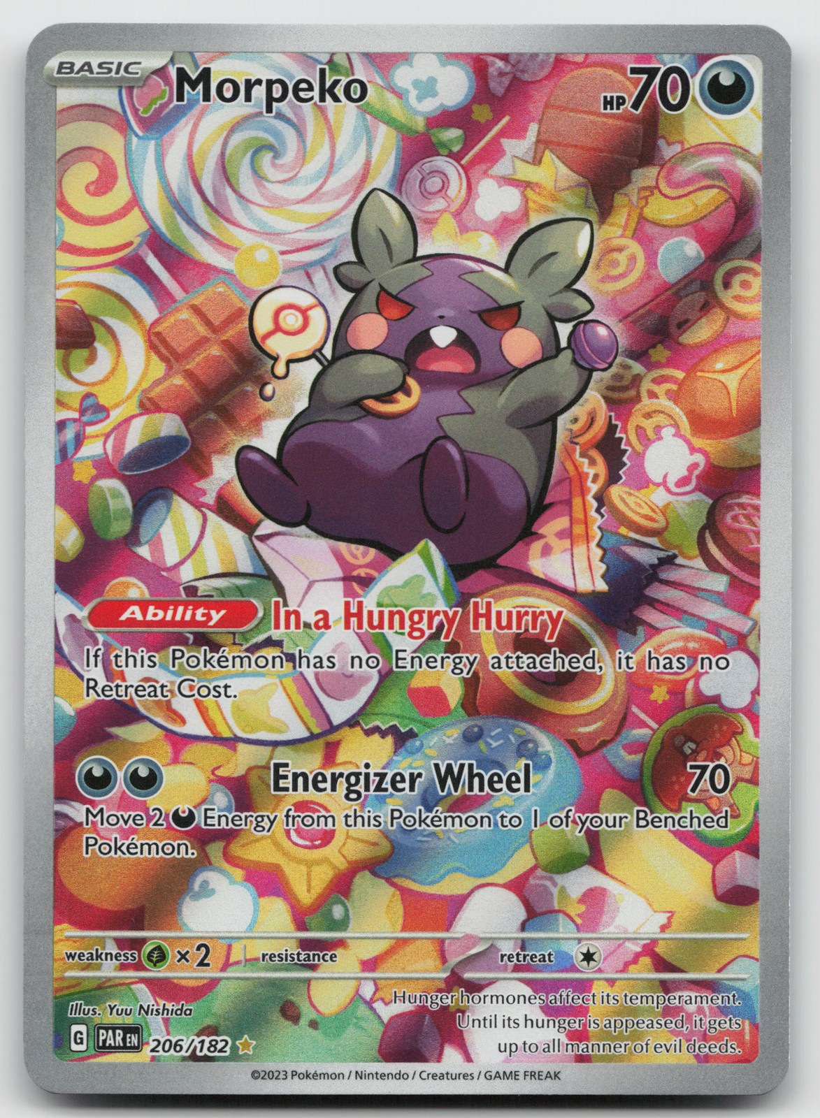Morpeko Illustration Rare Holo SV04: Paradox Rift 206/182 NM
