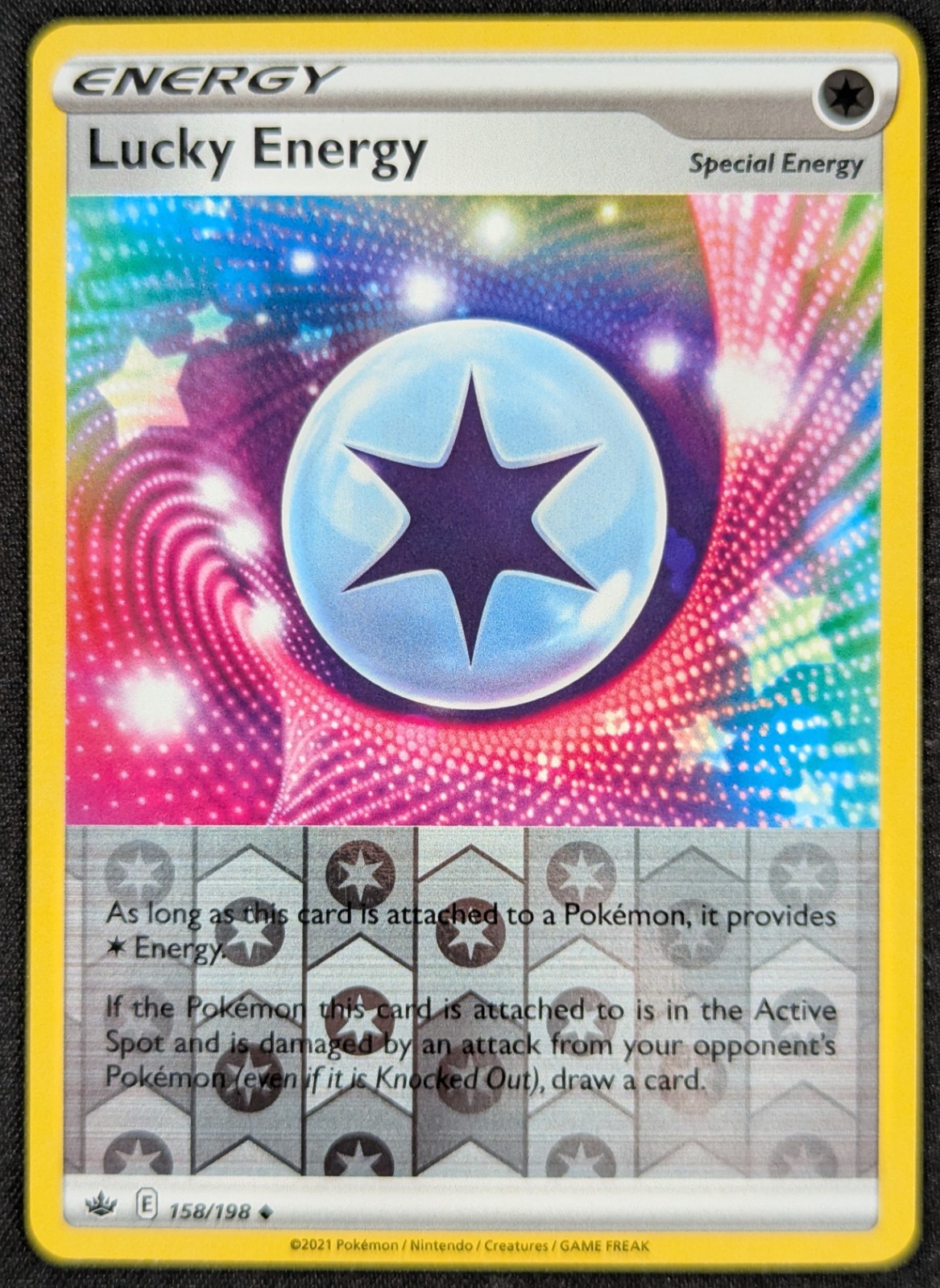 Lucky Energy 2021 Chilling Reign Reverse Holo Pokemon Card 158/198 (NM)