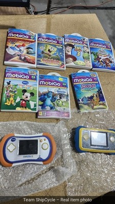 DAMAGED - Vtech MobiGo 2  MabiGo 1 Touch Learning Gaming System  7 Games  G2U
