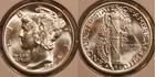 1942 S Mercury Dime GEM- FULL BANDS! BU! From an OBW ROLL 42S0192