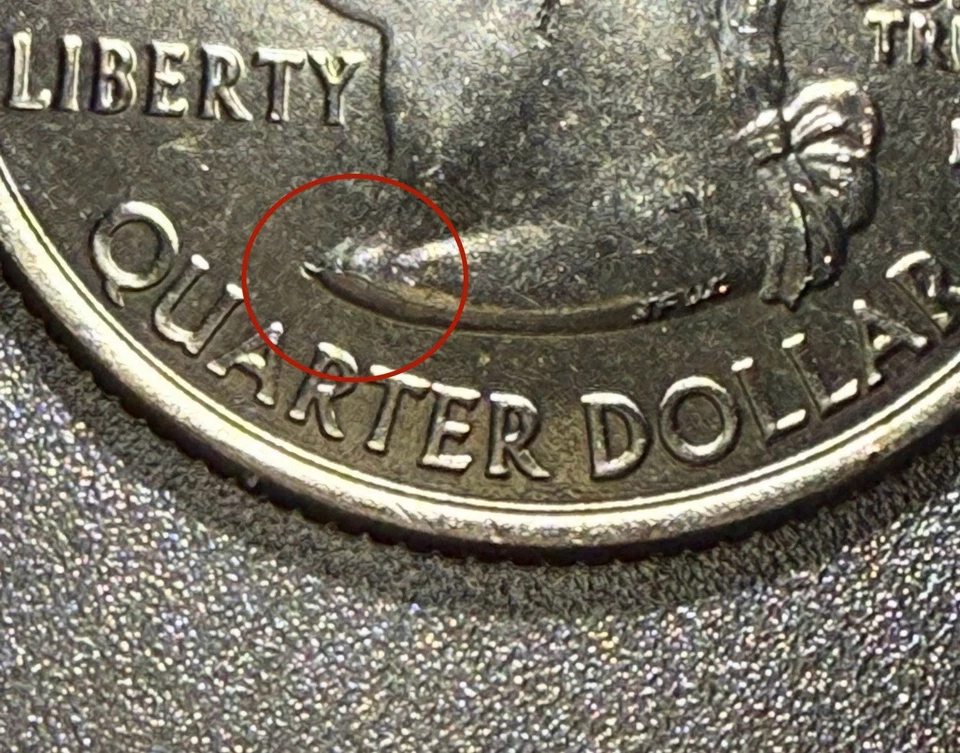 2008-D Oklahoma Quarters - Error Neck Die Chip On Each Coin - Possible DDO - Image 4 of 4
