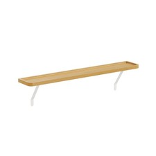 Curved Radiator Shelf with Foil - MDF Wooden No Drill Shelves with Brakcets