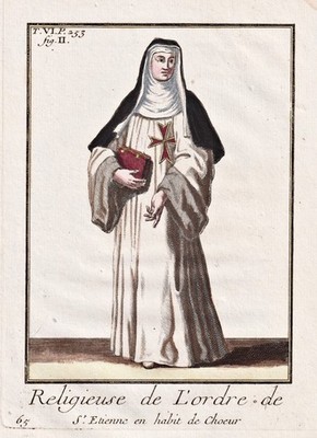 Order Saint Stephen Stephansorden Orden nun costumes Tracht engraving 1790