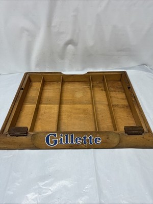 Vintage 1950s Gillette Razor Razors Advertising Store Counter-top Display Case