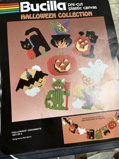 Bucilla Halloween Collection Halloween Ornaments plastic canvas kit