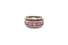 Sterling Silver 925 Amethyst Ring Size 7.25 M3