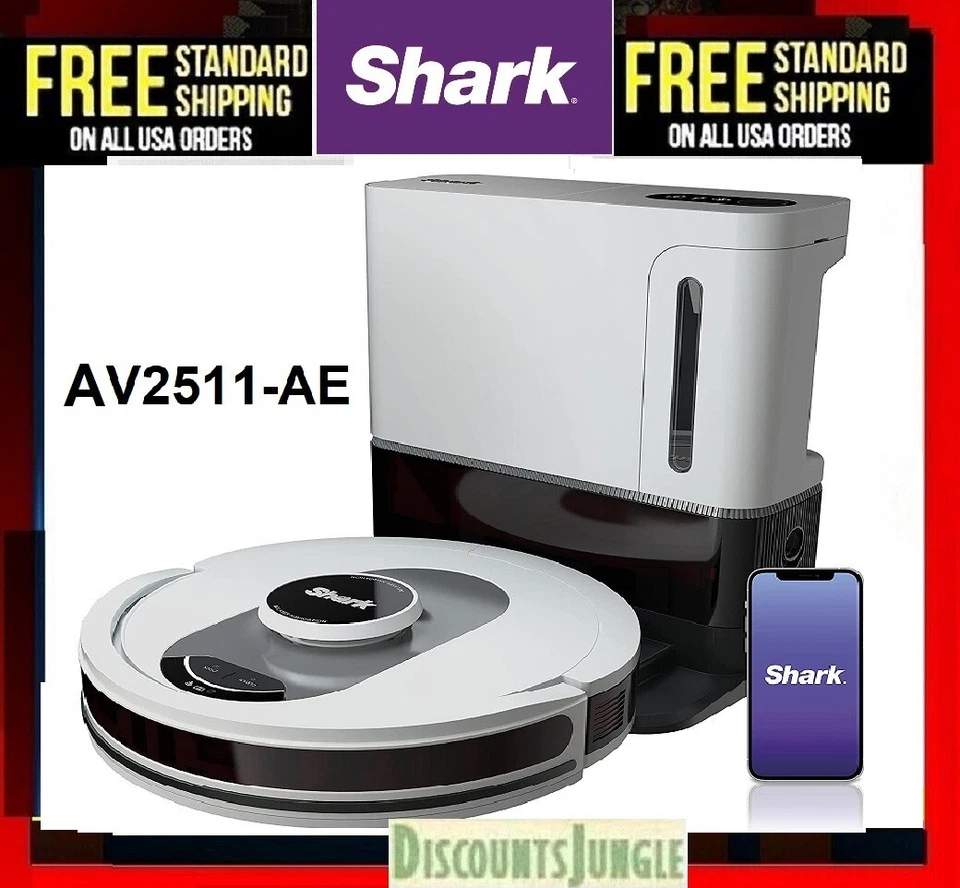 Shark AV2511AE AI Ultra Robot Aspirador con Matriz Limpieza Hogar Mapeo Auto Vacío Base Foto 2 de 4