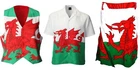 New Wales Cymru Dragon Flag Rugby Football Supporter Waistcoat/Shirt/Kilt