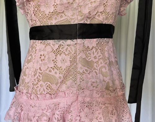 For Love & Lemons Pink Iris High Low Spitzenkleid Gr. XL - Bild 13 von 17