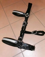 Handgefertigte Barock Trense 💎 Einzelstück 💎 Sidepull 💎 Schwarz/Silber 💎 NEU