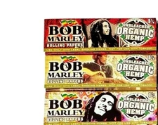 3x Bob Marley 1 1/4 Rolling Papers Organic Hemp AUTHENTIC Big Pk 50Lvs USA SHPD!