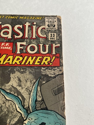 Fantastic Four 33 Marvel Comics 1964 GD / VG 3.0 - 3.5 Submariner / 1st Attuma - Picture 9 of 23