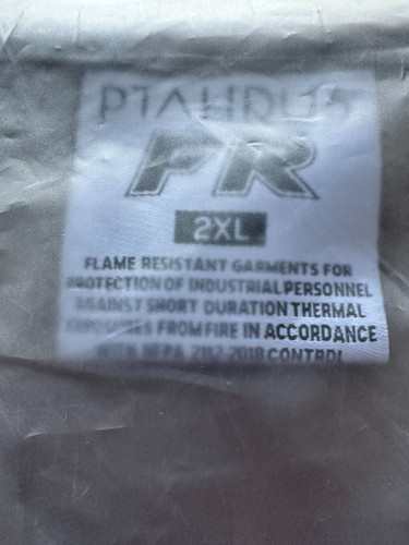 PTAHDUS FR SHIRT long sleeve henley HRC2/2112 Flame Resistant Welding MENS XXL - Picture 4 of 4
