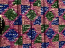 African Fabric Print 6 Yards Kente Gold Embellished 100 Cotton Sewing Material