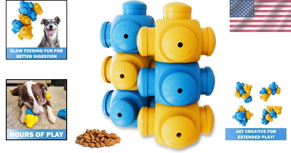 Dog Puzzle Toy With Treat Dispenser - Interactive Feeder For Mental Stimulation & Slow Eating