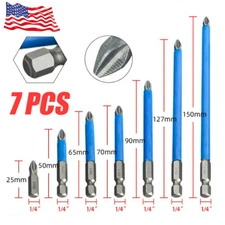 7Pack Magnetic screwdriver bit Bits set PH2 Anti-slip Hex Shank Screw Cross Head