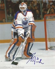 Edmonton Oilers Grant Fuhr Signed Autographed 8x10 COA A