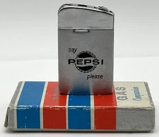 Vintage Pepsi Cola Advertising Cigarette Lighter Say Pepsi Please Zaima Japan