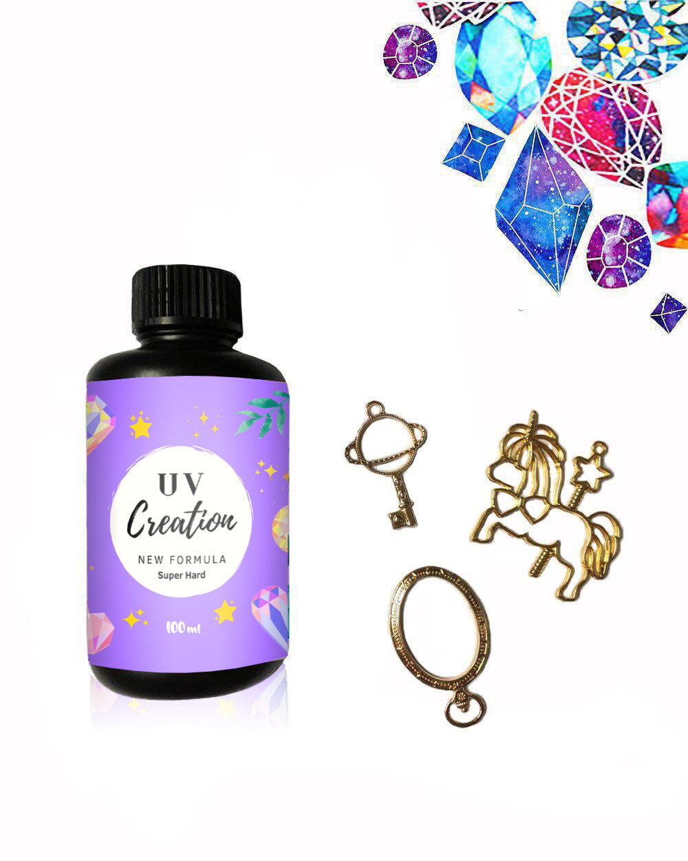 Résine UV 100ml loisirs créatifs pour pendentif et bague en résine époxy