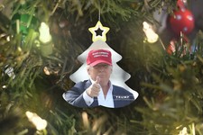Donald Trump MAGA Christmas Tree Ornament  FREE Decal