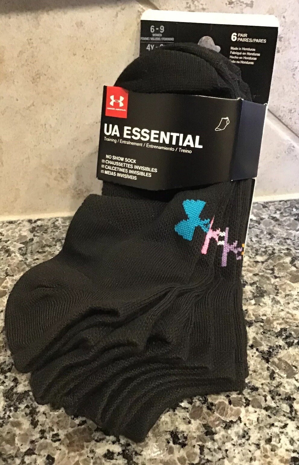 under armour essential no show socks