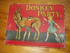 Vtg 1932 Donkey Party Game - Pin The Tail On The Donkey