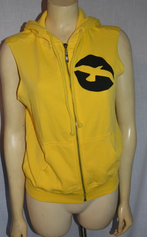NUEVO sin etiquetas 2 B GRATIS Algodón Chaleco Sin Mangas LOVE Cremallera Frontal Sudadera con Capucha Talla M  Foto 3 de 4