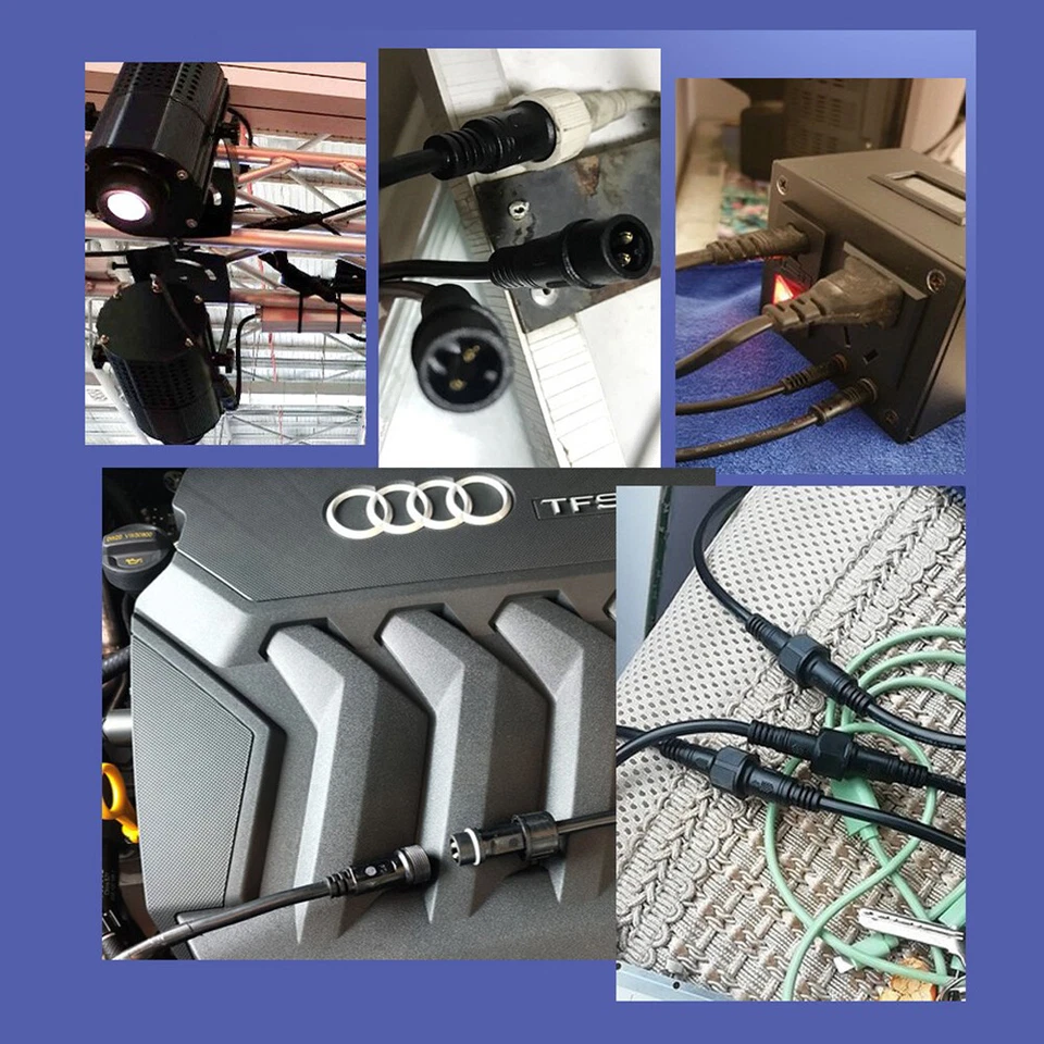 Waterproof Cable Connector Plug 2/3/4/5Pin Male & Female Rainproof Outdoor - Image 4 of 4