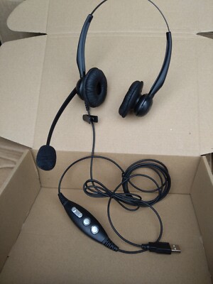 Ricco Blackwire Stereo kabelgebundenes Headset USB Mikrofon & Audiosteuerung SCHNELLP&P Komfort