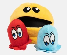 NEW! SNACKMAN GAMER DOG TOY INTERACTIVE PLUSH 3 in 1 GHOSTS w/ CRINKLE SQUEAKERS