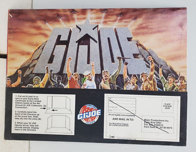 1997 GI Joe Convention Early Bird Certificate- Near Mint- with 4