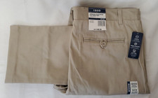 IZOD Men's Uniform Twill Khaki Pants, Flat Front Size 36X31