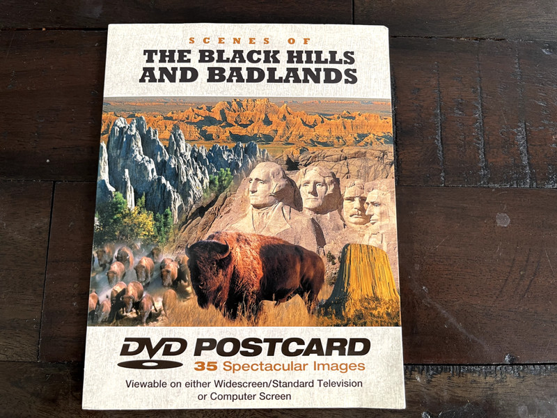 BLACK HILLS & BADLANDS DVD POSTCARD 35 SPECTACULAR IMAGES 2009 USA PHOTOS