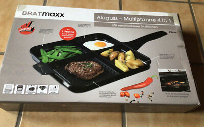 Aluguss - Multipfanne 4in1 Cool-Touch-Griff Antihaft Pfanne Bratpfanne Induktion