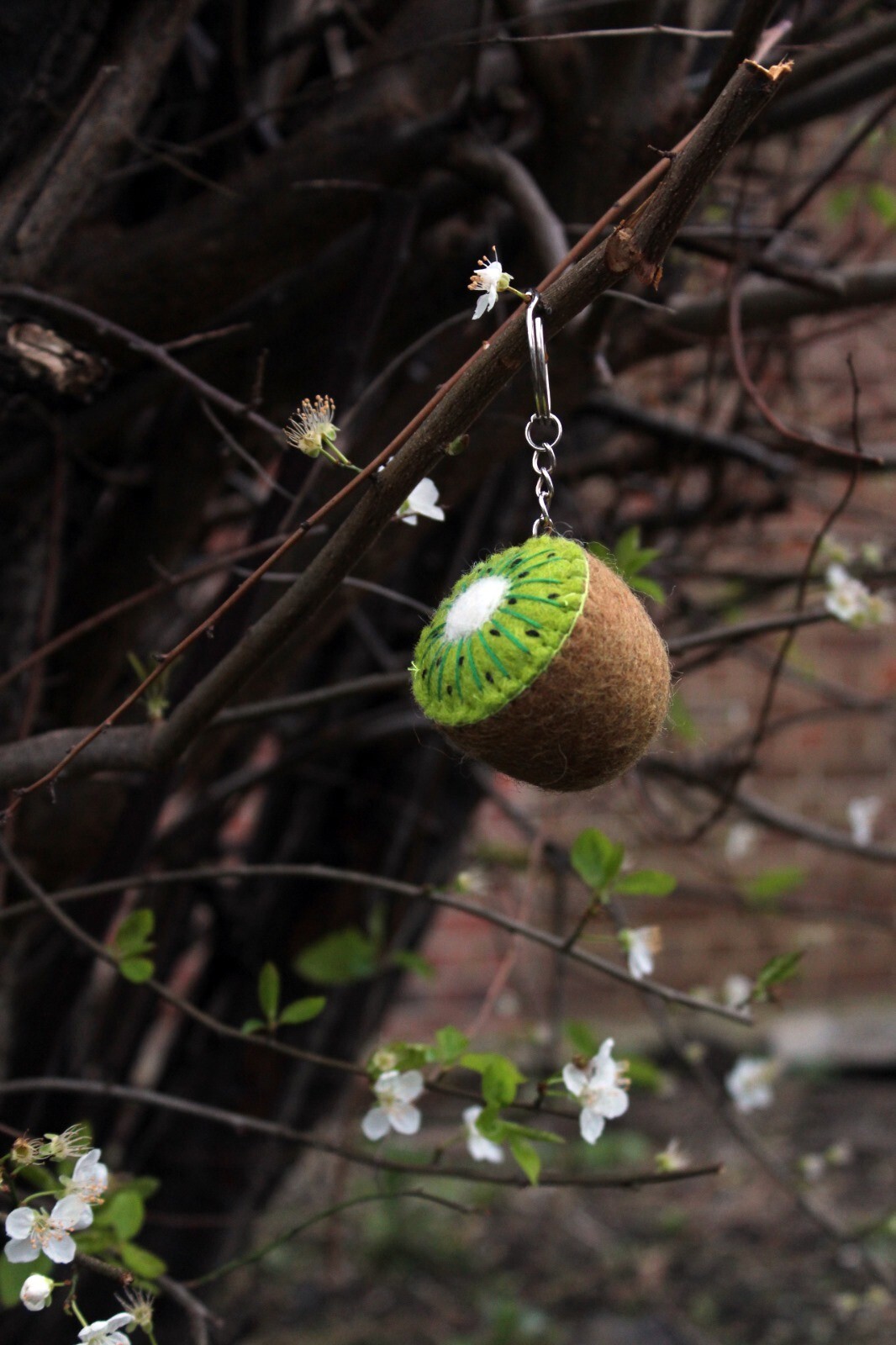Llavero Kiwi Regalos Coleccionables Llavero Fieltro Hecho a Mano Lana Kawaii
