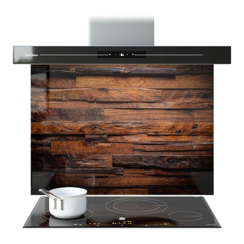 Kitchen Glass Splashback Toughened Tile Cooker ANY SIZE Rustic Wood Texture - Picture 1 of 12