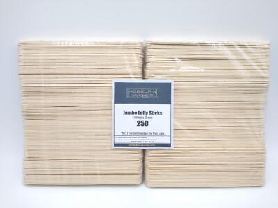 Modelfix Scenics 250 Jumbo Holz Lolly Sticks 150 mm x 20 mm für Modellbau