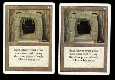 MRM ENGLISH 2x Brüllende Mine (Howling Mine) Ex MTG magic REVISED
