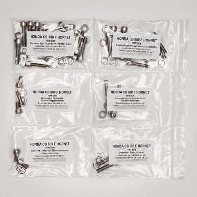 Honda CB 600 F S HORNET 1998-2006 stainless steel socket screw kit No. 2 CB600 engine