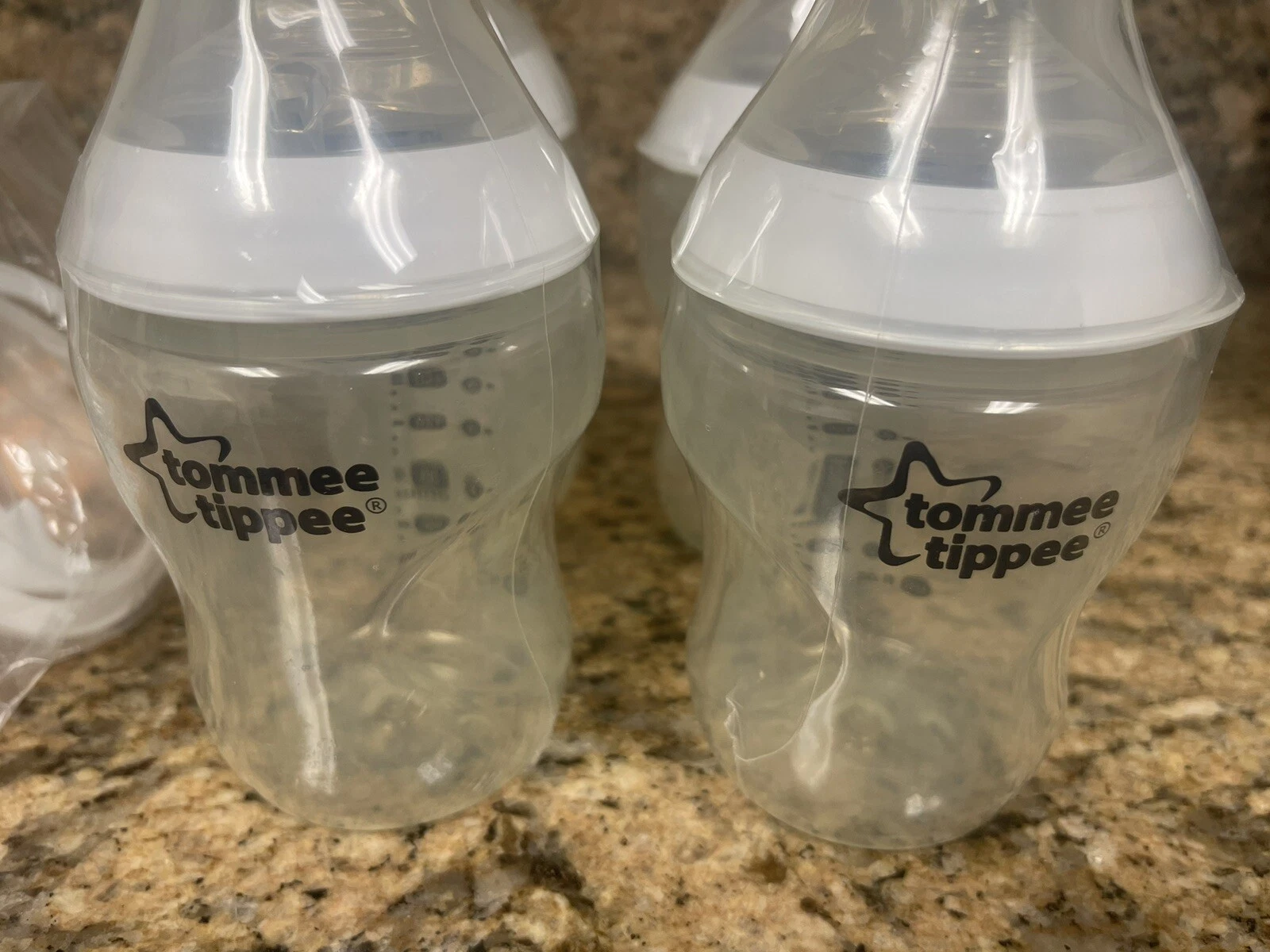Lot of 4 ~ Tommee Tippee Closer to Nature 9 oz. Baby Bottles with 2 Handles