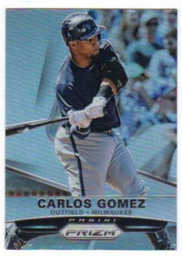 2015 Panini Prizm Prizms Refractor Parallel #38 Carlos Gomez Brewers  - Picture 1 of 1