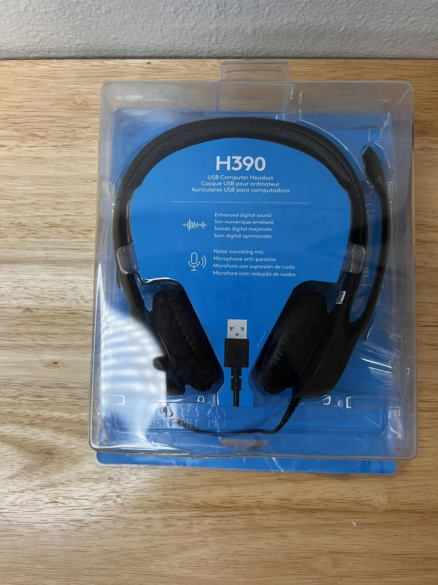 Auriculares con micrófono USB Logitech H390 con supresión de ruido