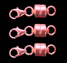 3 5.5mm ROSE 14k Gold FILLED STRONG MAGNETIC CLASP 3/4" Extender 8mm Lobster