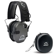 Walker’s Razor Slim Electronic Muff (Carbon) with Hearing Protection Case